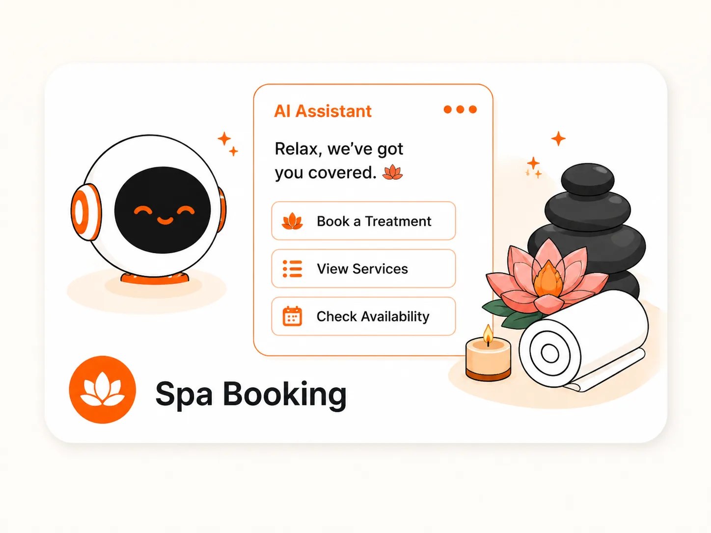 AI assistant for a spa booking website