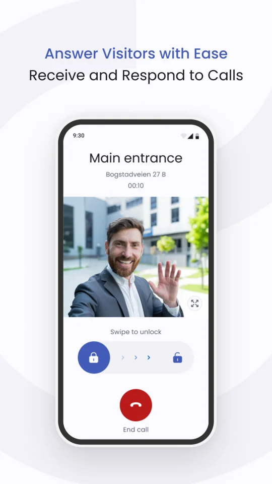 Defigo Flutter app screen — building and unit list with one-tap unlock