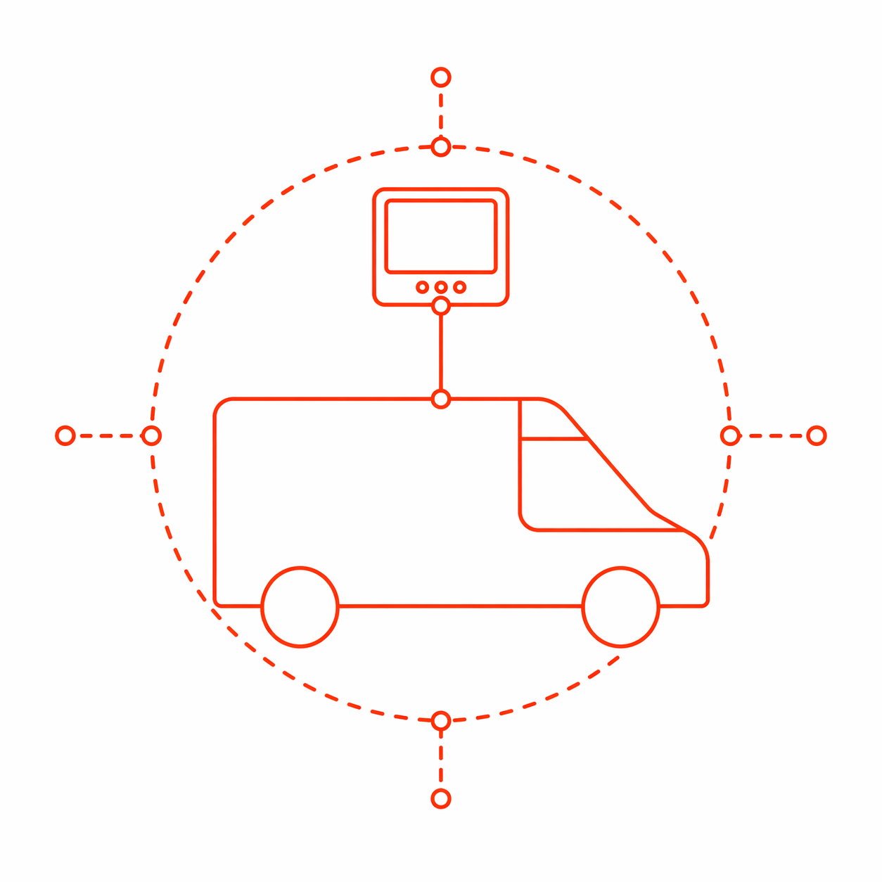 Logistics and fleet device schematic